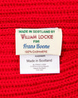 William Lockie x Frans Boone Royal Rib Cashmere Hat College Red