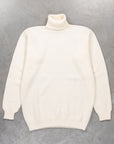 Laurence J. Smith Super Soft Seamless Roll Neck Pullover Winter White