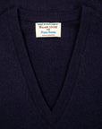 William Lockie Oxton Cashmere V-Neck Dark Navy