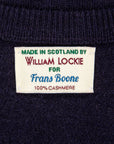 William Lockie Oxton Cashmere V-Neck Dark Navy
