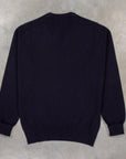 William Lockie Oxton Cashmere V-Neck Dark Navy