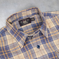 RRL Matlock Shirt Faded Blue and Yellow RL-600 Check