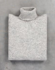 Laurence J. Smith Super Soft Seamless Roll Neck Pullover Silver