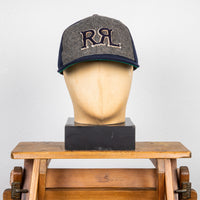 RRL 1930's Wool Ball Cap Navy Flannel