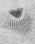 Laurence J. Smith Super Soft Seamless Roll Neck Pullover Silver