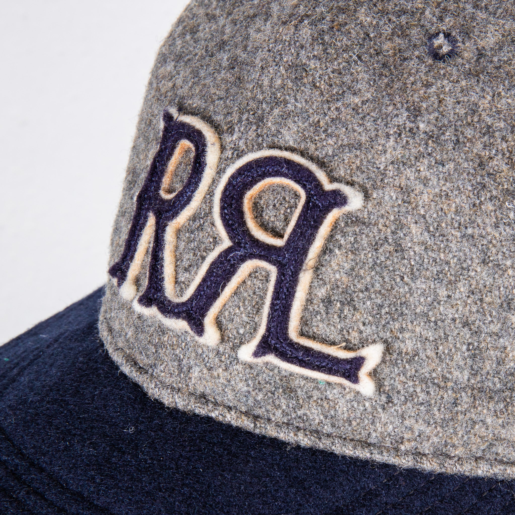 RRL 1930\'s Wool Ball Boone Store Frans Flannel Cap – Navy