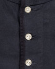 Fullcount Flat Seam Heavyweight Longsleeve Henley Ink. Black