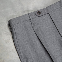 Rota Pantaloni High Rise Regular Fit Hopsack Grigio Medio