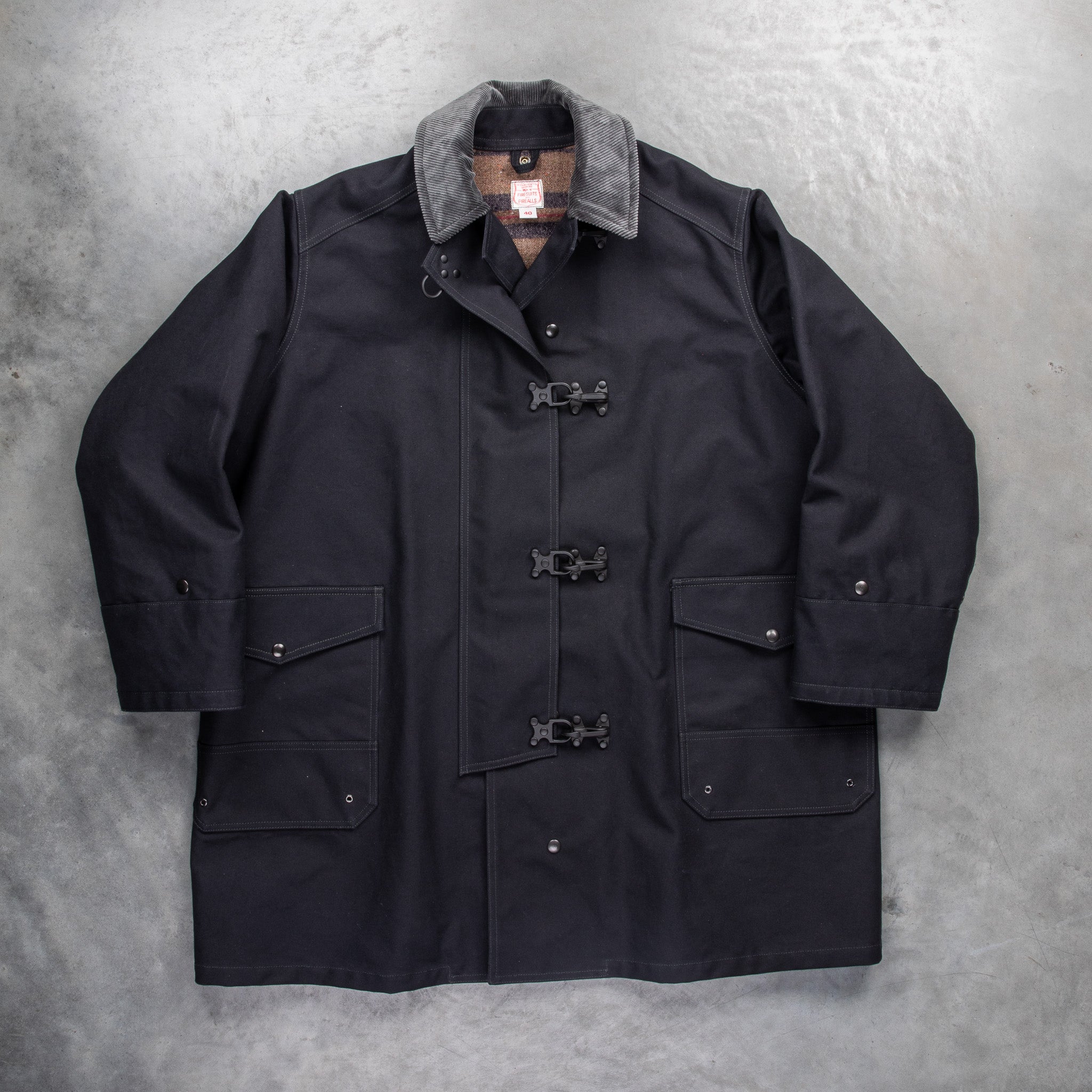The Real McCoy's Fireman Coat Black – Frans Boone Store