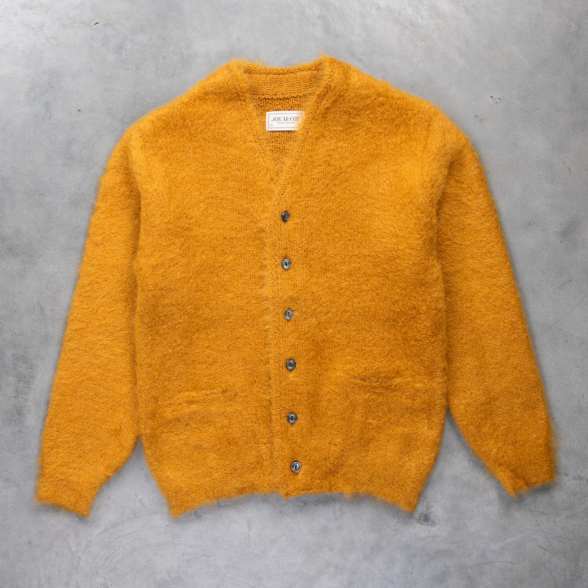 The Real McCoy's Joe McCoy JM Mohair Cardigan Mustard