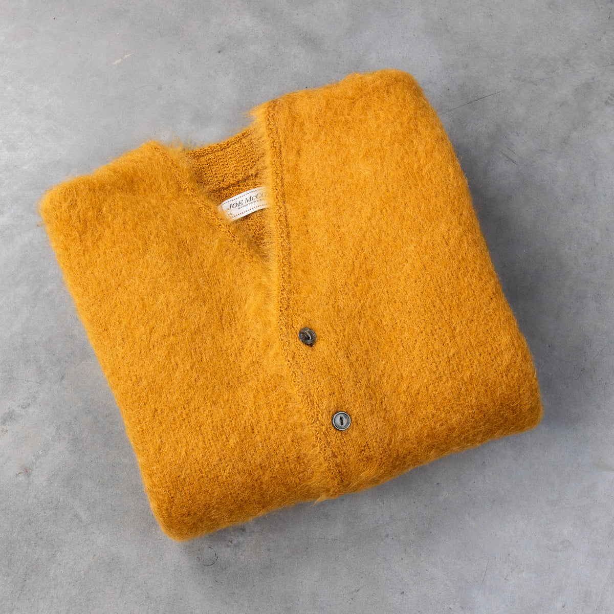 The Real McCoy's Joe McCoy JM Mohair Cardigan Mustard – Frans