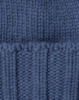 Drumohr Cashmere Ribbed Hat Blu Avio