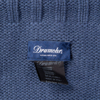 Drumohr Cashmere Ribbed Hat Blu Avio