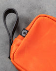 Croots Vintage Waxed Canvas Wash Bag Orange