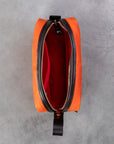 Croots Vintage Waxed Canvas Wash Bag Orange