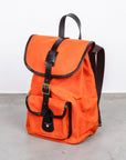 Croots Vintage Canvas Drawstring Rucksack Orange