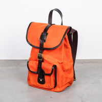 Croots Vintage Canvas Drawstring Rucksack Orange
