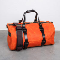Croots Vintage Canvas Duffle Holdall Medium Orange