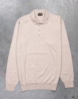 Drumohr Luxury 30G Cashmere Polo Beige Chiaro