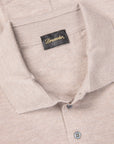 Drumohr Luxury 30G Cashmere Polo Beige Chiaro