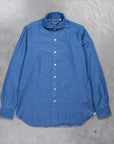 Finamore Gaeta shirt Sergio collar Regular Bleach Denim