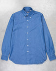 Finamore Gaeta shirt Lucio collar Regular Bleach Denim