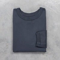Fullcount Flat Seam Heavyweight Longsleeve T-Shirt Ink. Black