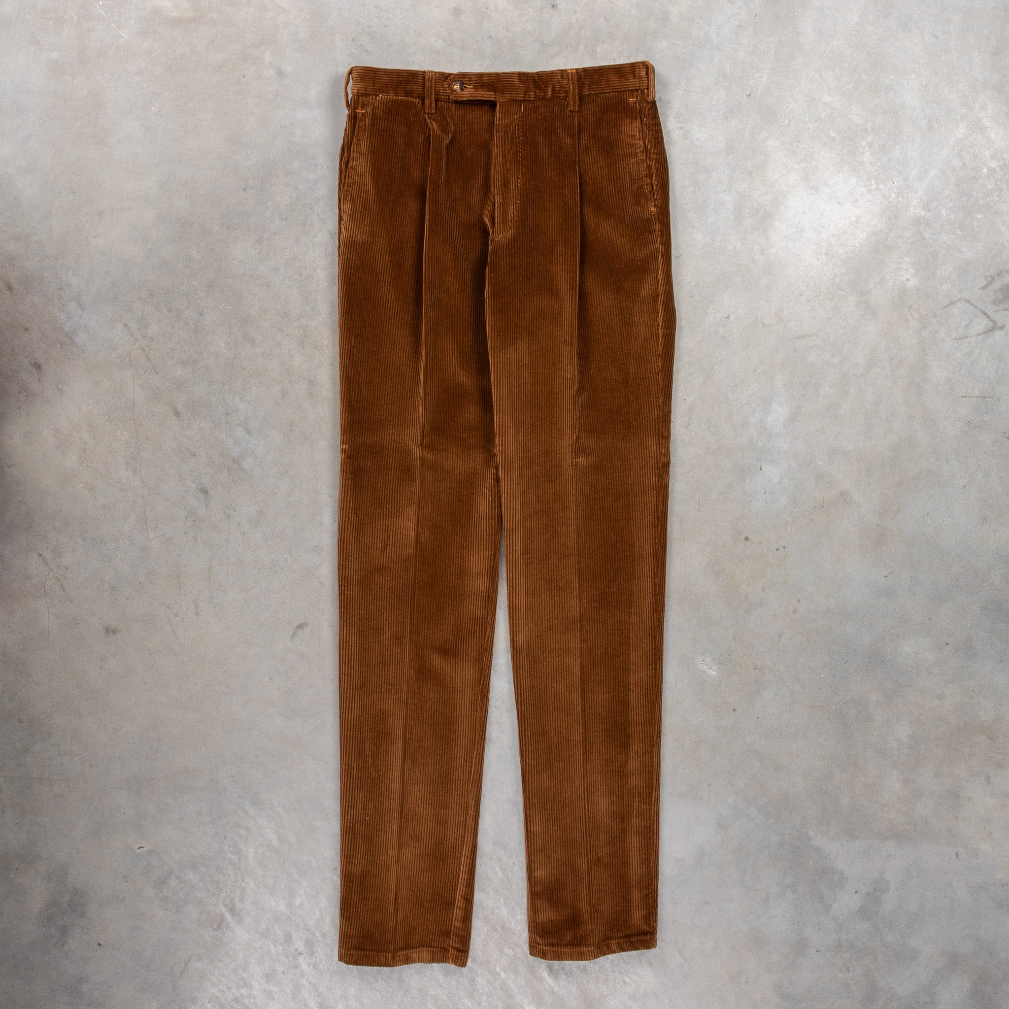 Rota Pantaloni High Rise Regular Fit 8-Wale Corduroy Tobacco