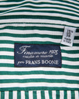 Finamore Tokyo Fit Collo Sergio Bengal Stripe Shirt Verde Inglese