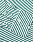 Finamore Tokyo Fit Collo Sergio Bengal Stripe Shirt Verde Inglese
