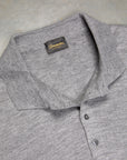 Drumohr Luxury 30G Cashmere Polo Grigio Medio