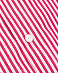 Finamore Gaeta Fit Collo Sergio Bengal Stripe Shirt Chianti
