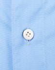 Finamore Gaeta Shirt Sergio Collar Alumo Poplin Avio Blue