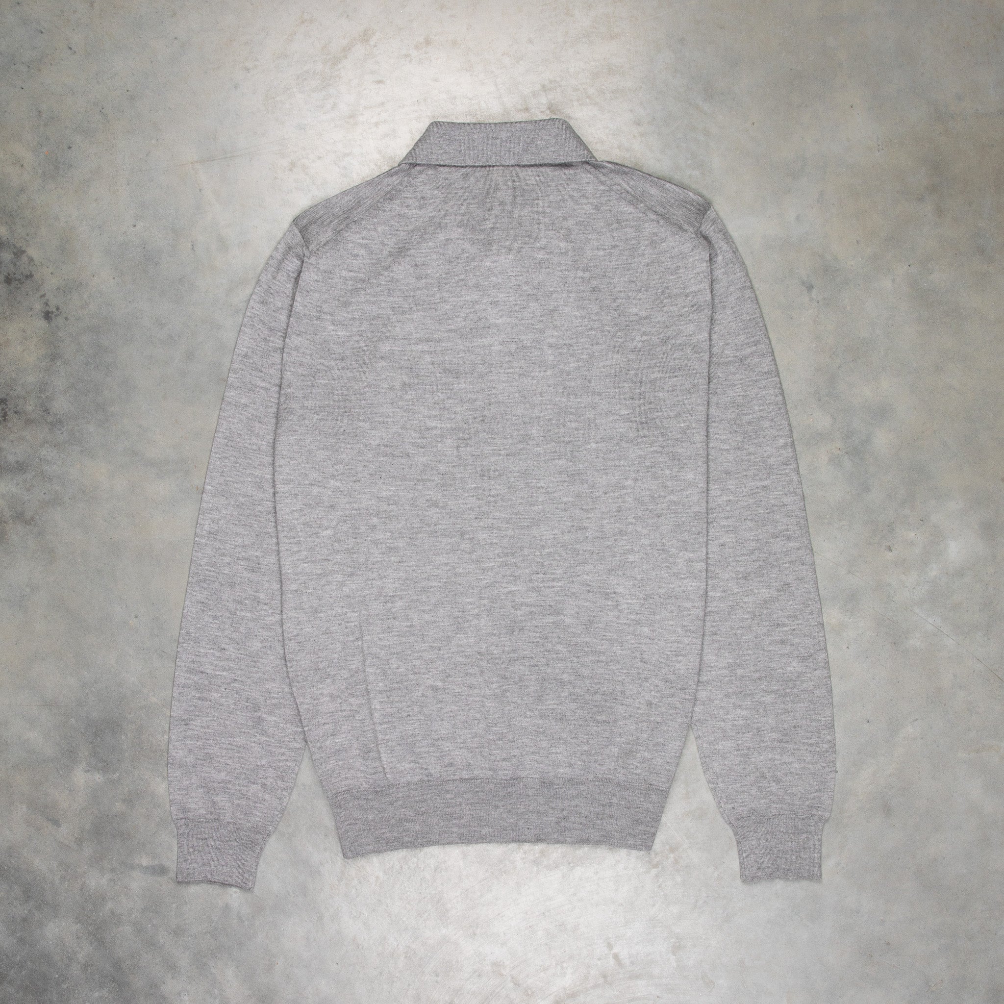 Drumohr Luxury 30G Cashmere Polo Grigio Medio