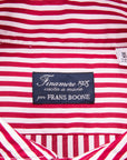 Finamore Gaeta Fit Collo Sergio Bengal Stripe Shirt Chianti