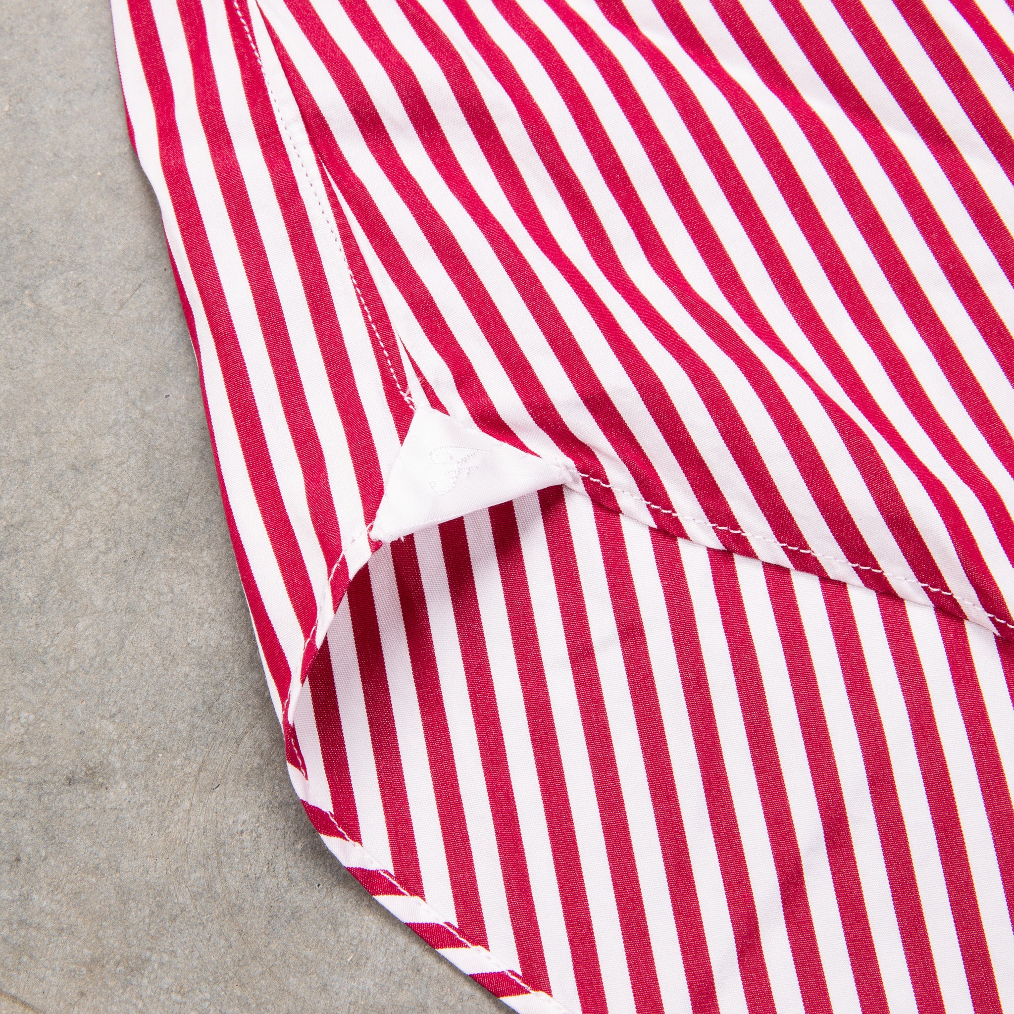 Finamore Tokyo Fit Collo Lucio Bengal Stripe Shirt Chianti