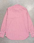 Finamore Gaeta Fit Collo Sergio Bengal Stripe Shirt Chianti
