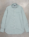 Finamore Gaeta Fit Collo Sergio Bengal Stripe Shirt Verde Inglese