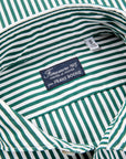 Finamore Gaeta Fit Collo Sergio Bengal Stripe Shirt Verde Inglese
