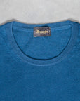 Drumohr Luxury 30G cashmere Crew Neck Blu Acciaio