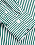 Finamore Gaeta Fit Collo Lucio Bengal Stripe Shirt Verde Inglese