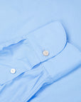 Finamore Gaeta Shirt Sergio Collar Alumo Poplin Avio Blue