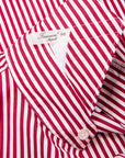 Finamore Gaeta Fit Collo Sergio Bengal Stripe Shirt Chianti