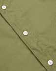 Finamore Tokyo Shirt Sergio Collar Alumo poplin olive