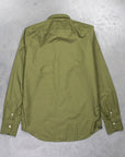 Finamore Tokyo Shirt Sergio Collar Alumo poplin olive