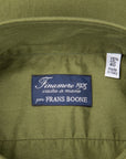 Finamore Tokyo Shirt Sergio Collar Alumo poplin olive