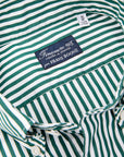 Finamore Gaeta Fit Collo Lucio Bengal Stripe Shirt Verde Inglese