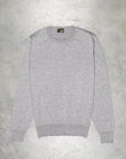 Drumohr Luxury 30G cashmere Crew Neck Grigio Medio