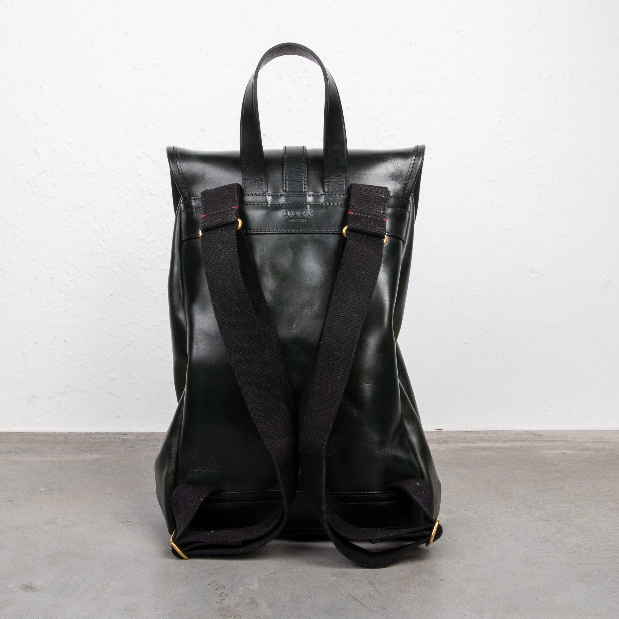 Croots Malton Bridle leather Rucksack Racing Green