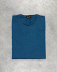 Drumohr Luxury 30G cashmere Crew Neck Blu Acciaio